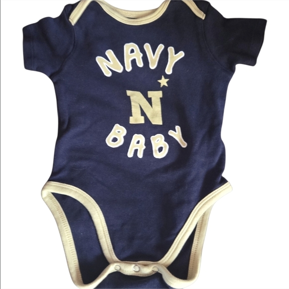 Gen2, 3 Piece Onsie Set. US Navy Academy🏈 -Size 3-6 Mos EUC - Picture 2 of 6